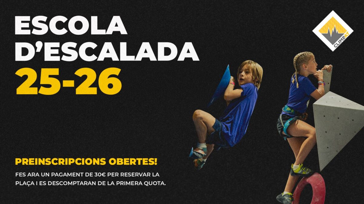 Preinscripcions obertes per a l’Escola d’Escalada Climbat 2025-2026 amb grups infantils, juvenils, de famílies i tecnificació
