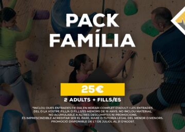 Promoció Pack Família Climbat estiu 2025: escalada per a famílies per 25 €