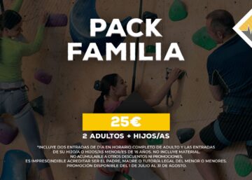 Promoción Pack Familia Climbat verano 2025: entradas para familias por 25€