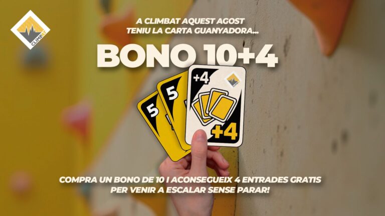 Promoció escalada Climbat agost 10+4 entrades gratis