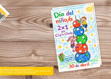 Promoción 2x1 del Día del Niño en Climbat con actividad de Clip’n Climb