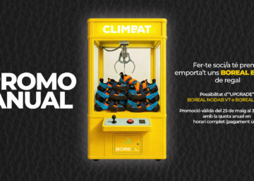 Promoció anual Climbat amb peus de gat Boreal Beta 2.0 de regal per fer-se soci/a del rocòdrom.