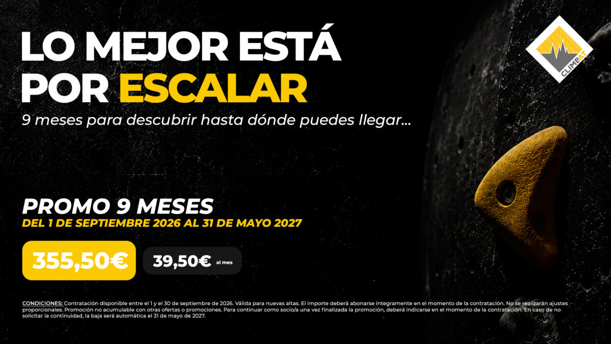 Promoción Climbat de 9 meses de escalada por 355,50 € para nuevas altas