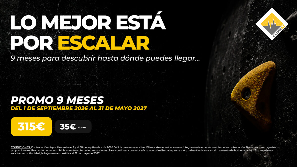 Promoción Climbat de 9 meses de escalada por 315 € para nuevas altas