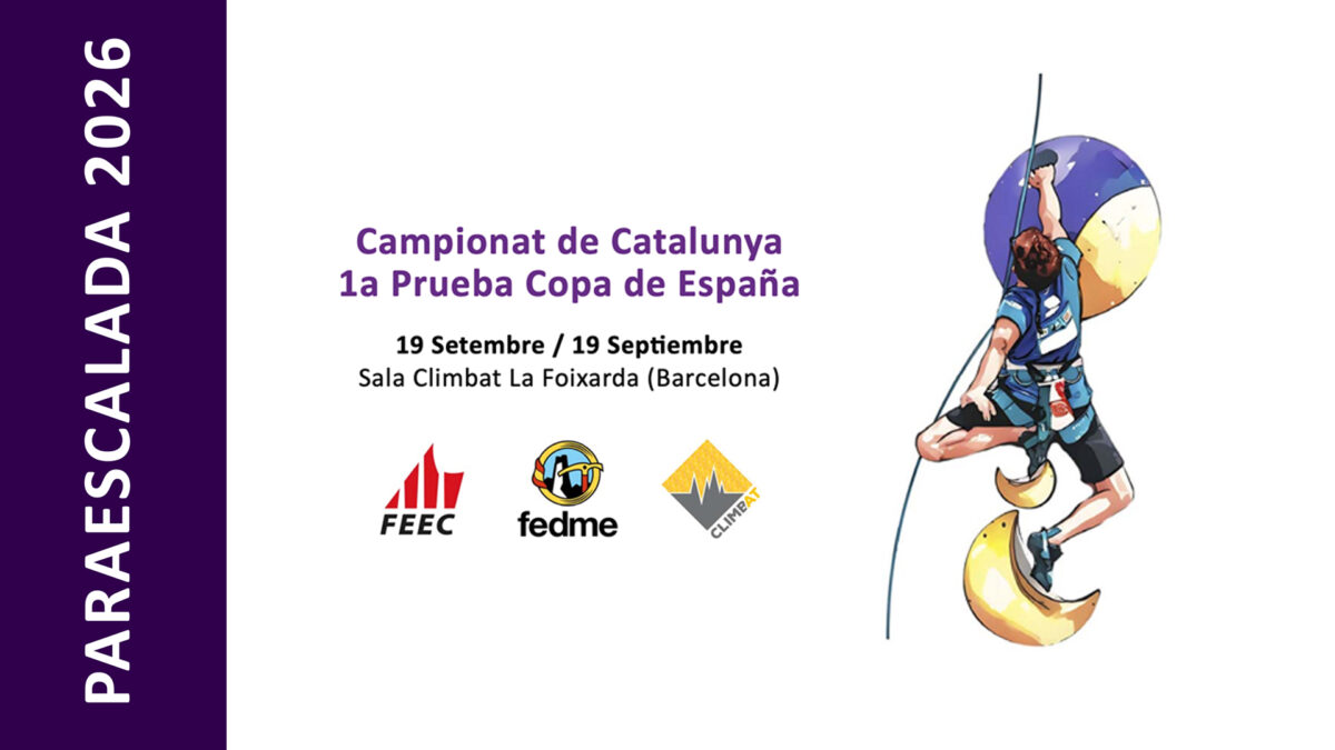 artel de la I Copa de España y el Campionat de Catalunya de Paraescalada 2026 en Climbat La Foixarda
